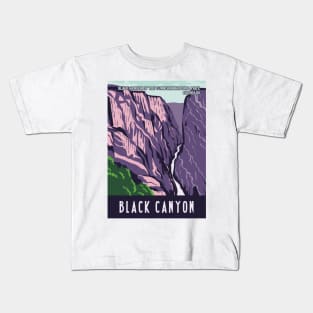 WPA Poster of Black Canyon of the Gunnison National Park Colorado, USA Kids T-Shirt